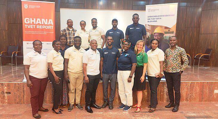 Group picture with the participants of the TVET Data reporting workshop