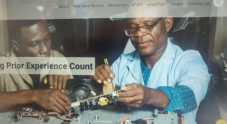 Ghanaische Facharbeiter - Screenshot der Facebookseite von CTVET Ghana