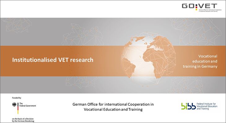 Starting slide of the GOVET-presentation on institutionalised VET research