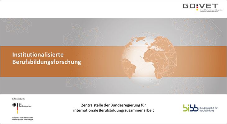 Startfolie der GOVET-Präsentation "Institutionalisierte Berufsbildungsforschung"