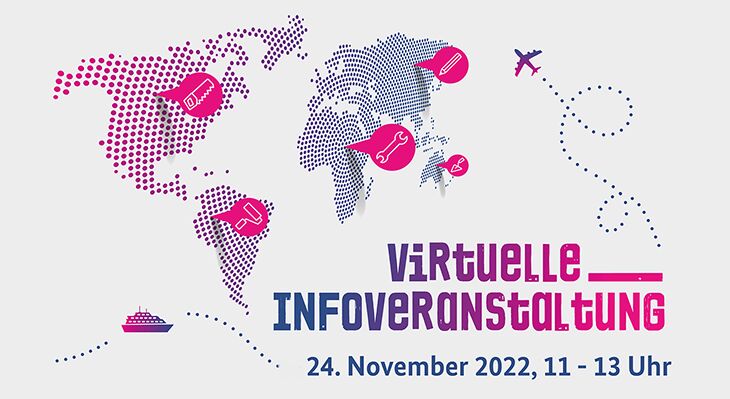Key Visual mit Hinweis zur Infoveranstaltung von AusbildungWeltweit am 24.11.2022