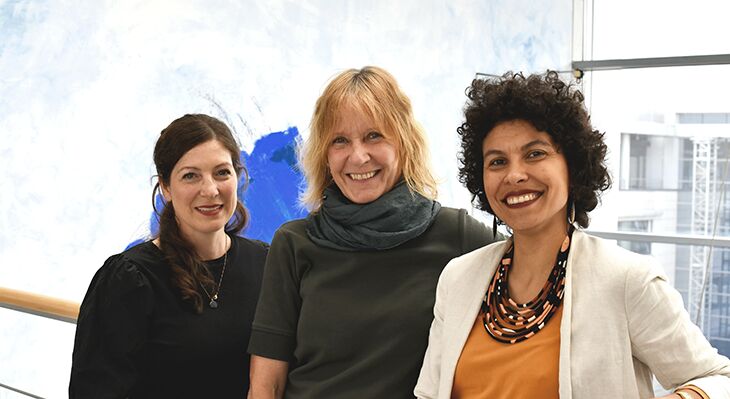 Teamfoto von links nach rechts: Myriam Schlupp-Winkler, Dr. Hannelore Kress, Aline Moraes Amling
